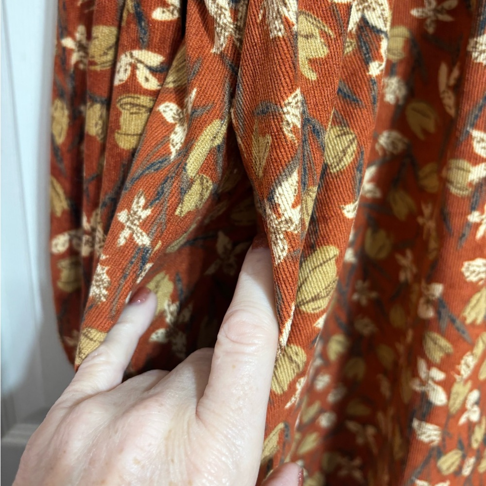 Hayden Corduroy Floral Midi Dress - Picture 5 of 10
